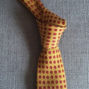 Copper w/ crimson men’s narrow vintage neck tie